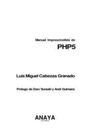 cover of the book Manual Imprescindible de PHP5