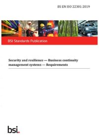 cover of the book BS ISO 22301:2019 Security and resilience — Business continuity management systems — Requirements