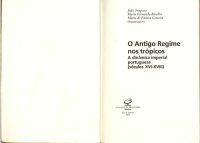 cover of the book O antigo regime nos trópicos: a dinâmica imperial portuguesa (séculos XVI-XVIII)