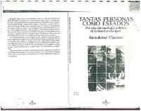 cover of the book Tantas personas como estados. Por una antropología política de la historia europea