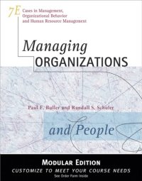 cover of the book Managing organizations and people: cases in management, organizational behavior and human resource management