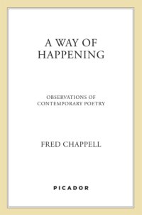 cover of the book A way of happening: observations of contemporary poetry