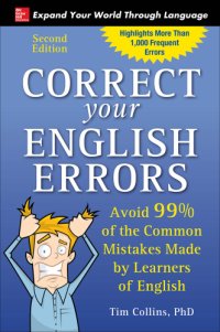 cover of the book Correct your English errors: avoid 99% of the common mistakes made by learners of English