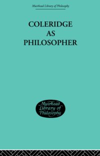 cover of the book Coleridge As Philosopher