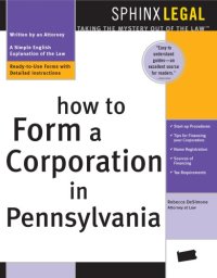 cover of the book How to form a corporation in Pennsylvania