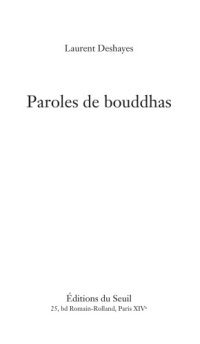 cover of the book Paroles de Bouddhas