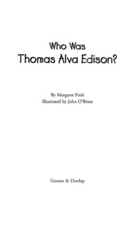 cover of the book Who Was Thomas Alva Edison?