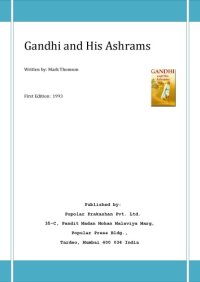 cover of the book Gandhi and his ashrams