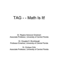 cover of the book TAG: Math is it! Grades 3: 5