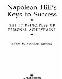 cover of the book Napoleon hill's keys to success: the 17 principles of personal achievement