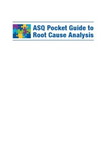 cover of the book ASQ pocket guide to root cause analysis