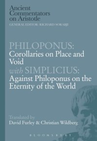 cover of the book Corollaries on place and void: with Simplicius: against Philoponus on the eternity of the world