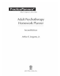 cover of the book Adult Psychotherapy Homework Planner