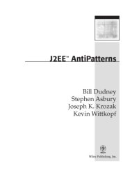 cover of the book J2EE AntiPatterns