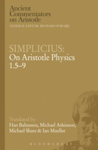 cover of the book Simplicius: on Aristotle physics 1.5-9