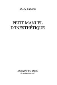 cover of the book Petit Manuel d'inesthétique