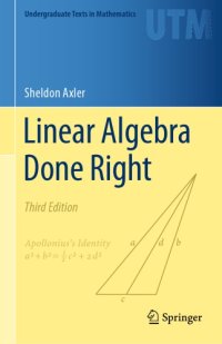 cover of the book Linear Algebra Done Right