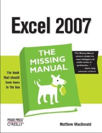 cover of the book Excel 2007: The Missing Manual