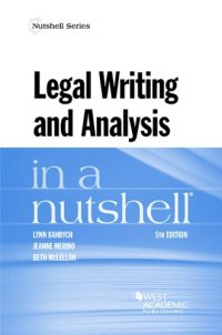 cover of the book Legal Writing and Analysis in a Nutshell