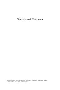 cover of the book Statistics of Extremes: Theory and Applications