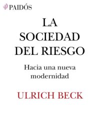 cover of the book La sociedad del riesgo