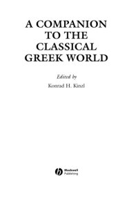 cover of the book A companion to the classical Greek world