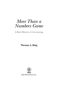 cover of the book More Than a Numbers Game: a Brief History of Accounting