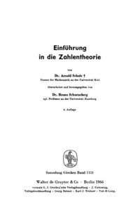 cover of the book Einführung in die Zahlentheorie