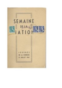 cover of the book Semaine de la nation. Journée de la jeunesse. 12 juillet 1942