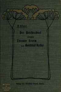 cover of the book Der Briefwechsel zwischen Theodor Storm und Gottfried Keller;