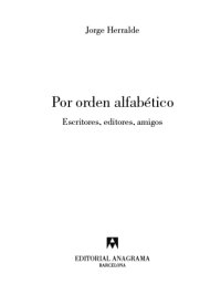 cover of the book Por orden alfabético