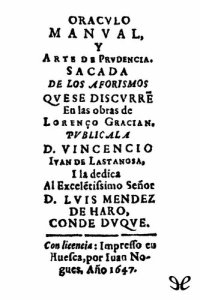 cover of the book Oráculo manual y arte de prudencia