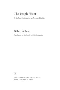 cover of the book The people want: a radical exploration of the Arab uprising