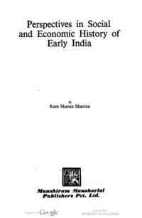 cover of the book Perspectives in Social and Economic History of Early India