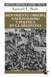 cover of the book Movimiento obrero, nacionalismo y política en la Argentina