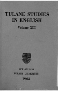 cover of the book Tulane studies in English. Volume 13