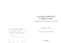 cover of the book Pesquisa qualitativa e subjetividade: Os processos de construção da informação