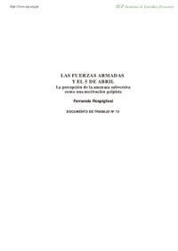 cover of the book Las Fuer zas Armadas y el 5 de abril: la percepción de la amenaza subversiva como una motivación golpista