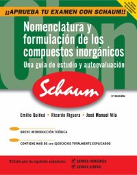 cover of the book Nomenclatura y formulación de los compuestos inorgánicos : [una guía de estudio y autoevaluación]