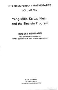 cover of the book Yang-Mills, Kaluza-Klein, and the Einstein Program