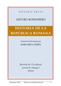 cover of the book Historia de la República Romana