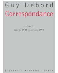 cover of the book Correspondance. Vol. 7, Janvier 1988-novembre 1994