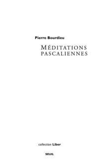 cover of the book Méditations pascaliennes