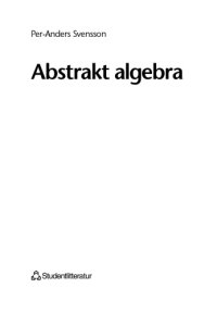 cover of the book Abstrakt algebra