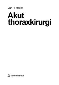 cover of the book Akut thoraxkirurgi