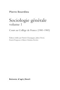 cover of the book Sociologie générale vol. 1