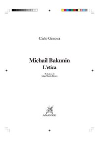 cover of the book Michail Bakunin. L'etica