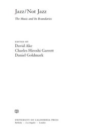 cover of the book Jazz/Not Jazz: The Music and Its Boundaries