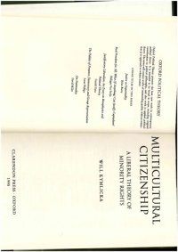 cover of the book Multicultural Citizenship: A Liberal Theory of Minority Rights