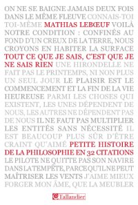 cover of the book Tout ce que je sais, c'est que je ne sais rien: petite histoire de la philosophie en 32 citations